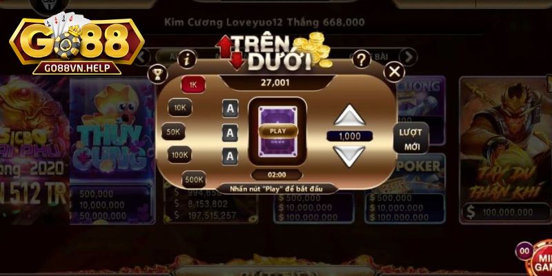 Kinh nghiệm tham gia game Trên Dưới dễ thắng