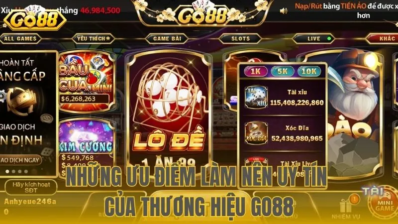 Những yếu tố then chốt tạo nên sự tin cậy tuyệt đối dành cho Go88